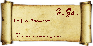 Hajka Zsombor névjegykártya